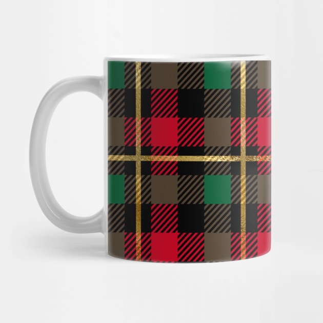 Pride Of Scotland Tartan Green Red And Gold by teezeedy